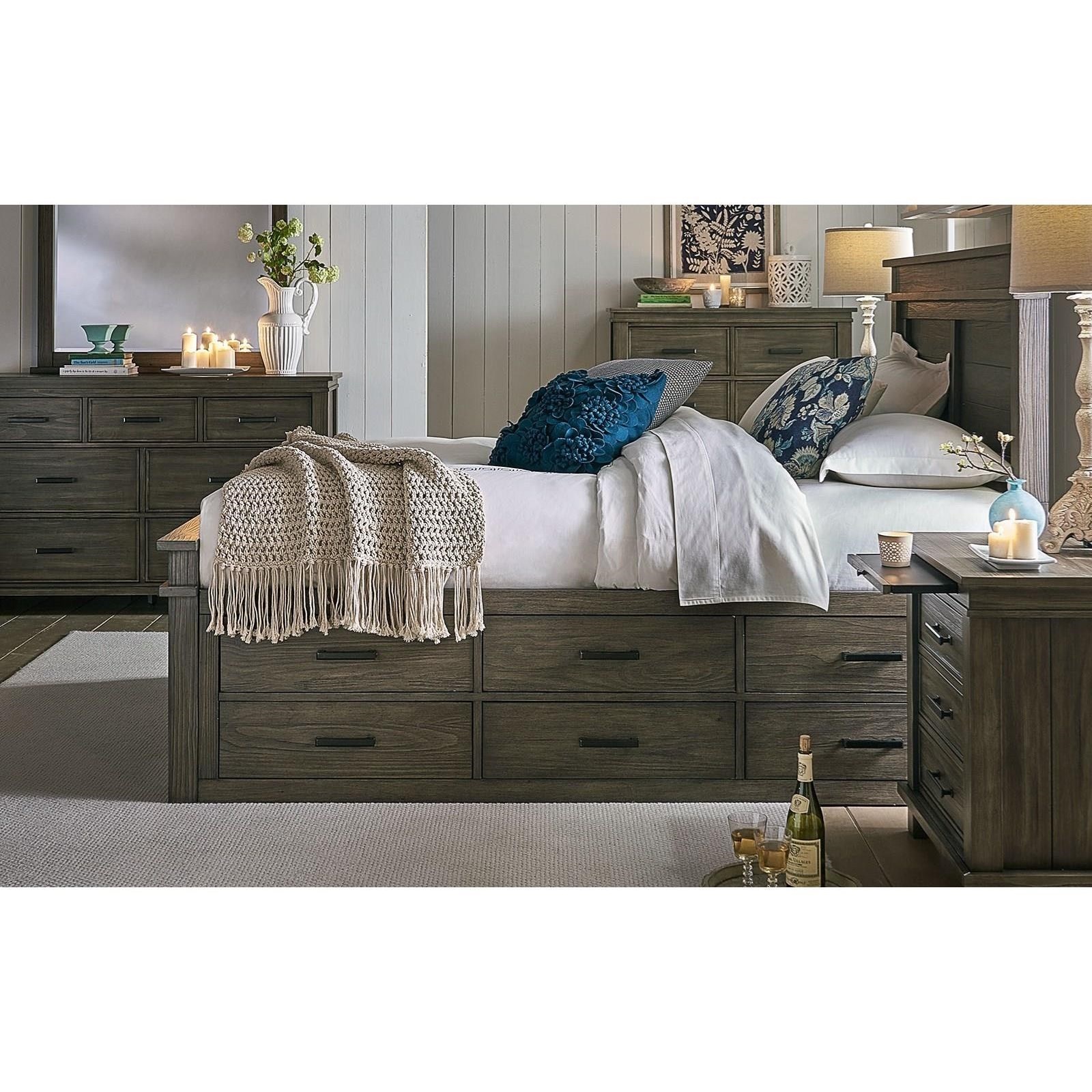 Aamerica Glacier Point Cal King Captain Bed With Underbed Storage