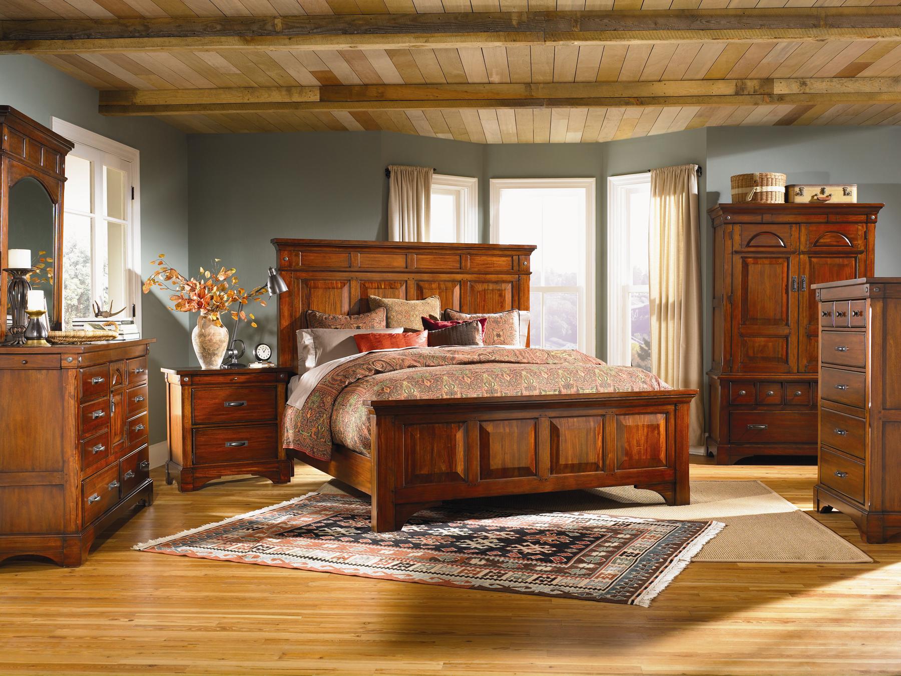 Aamerica Kalispell Kal Rm 5 03 0 Queen Wood Mantel Bed Furniture