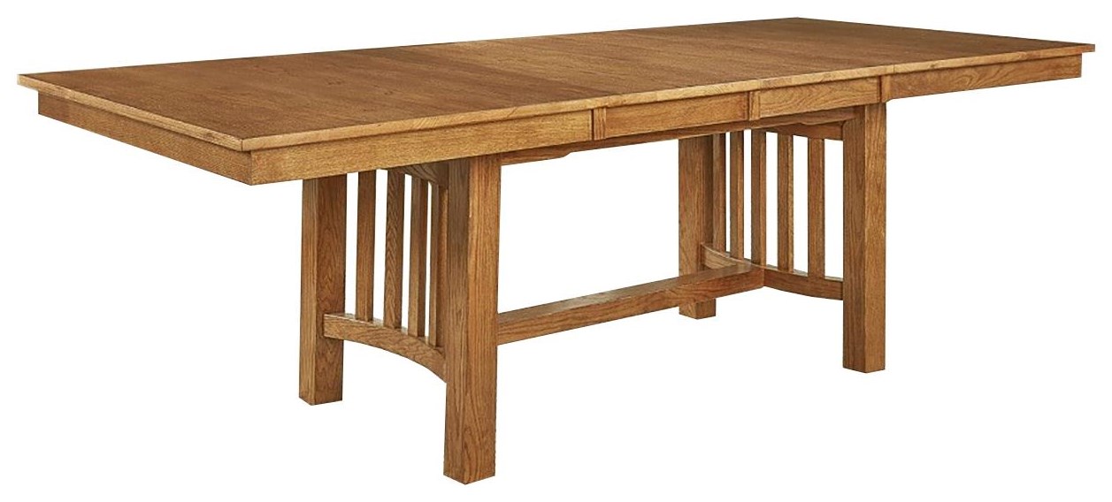 Trestle Table With Self Storing Leaves Sadler S Home Furnishings
