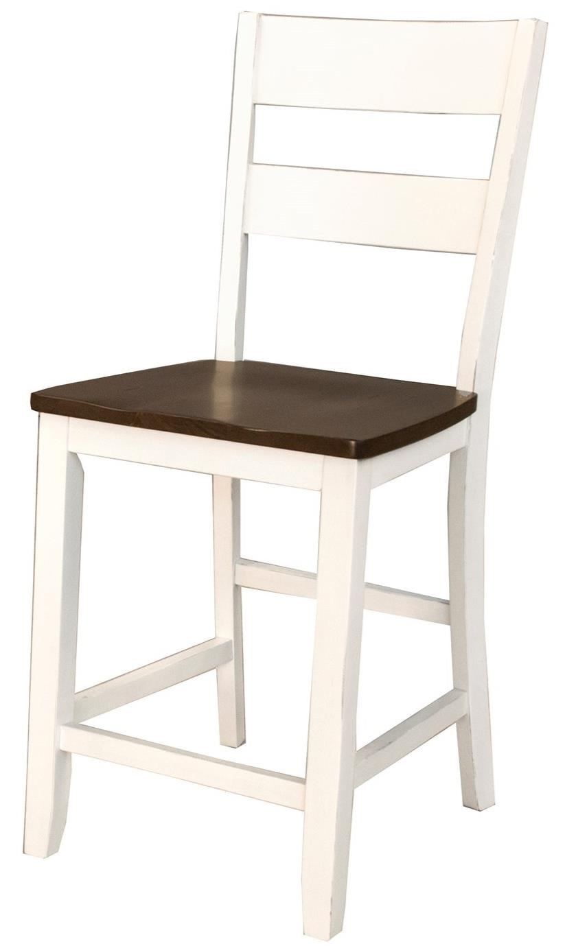 Aamerica Mariposa Two Tone Ladderback Counterheight Stool Zak S Home Bar Stools