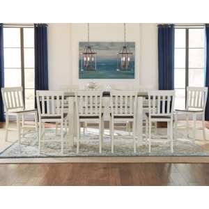 Aamerica Mariposa 11 Piece Counter Height Table And Slat Back