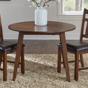 Aamerica Mason Mas Ma 6 10 0 Round Drop Leaf Dining Table