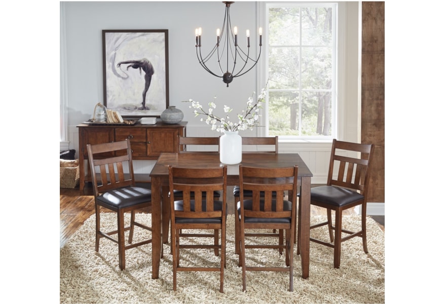 Aamerica Mason Square Butterfly Leaf Gathering Height Table Johnny Janosik Pub Tables