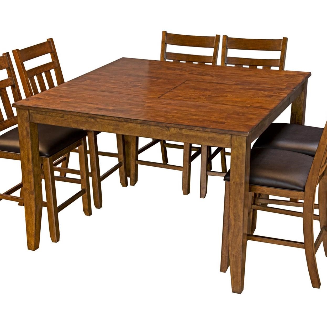 Aamerica Mason Masma6750 Square Butterfly Leaf Gathering Height Table Factory Direct Furniture Pub Tables