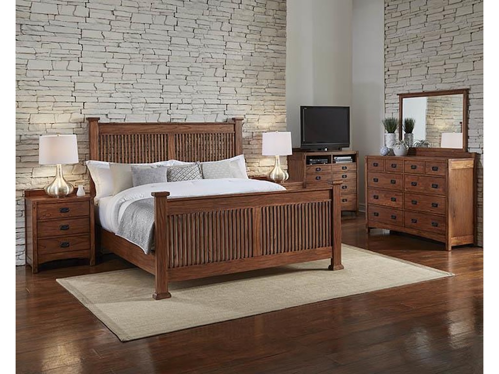 AAmerica Mission HillQueen Slat Bed