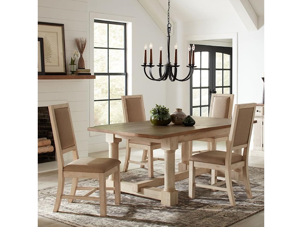 Aamerica Monastery Cottage Style Solid Wood 5 Piece Dining Set