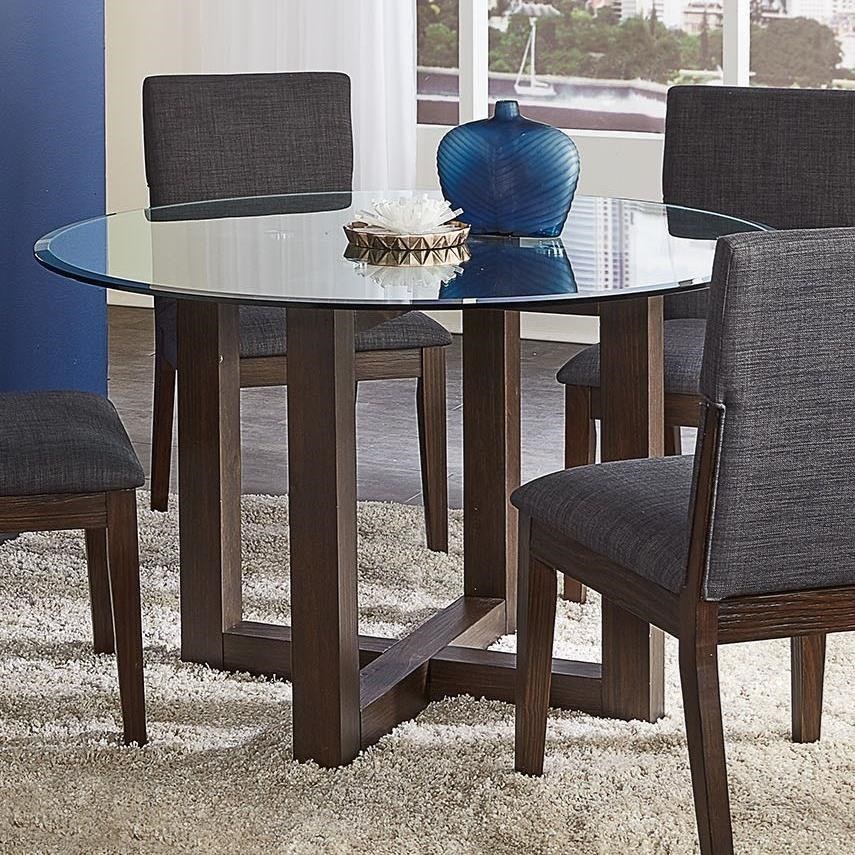 A A Palm Canyon Contemporary 48 Round Glass Top Table Walker S