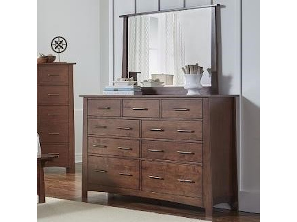 Aamerica Sodo Nine Drawer Dresser And Mirror Set Novello Home