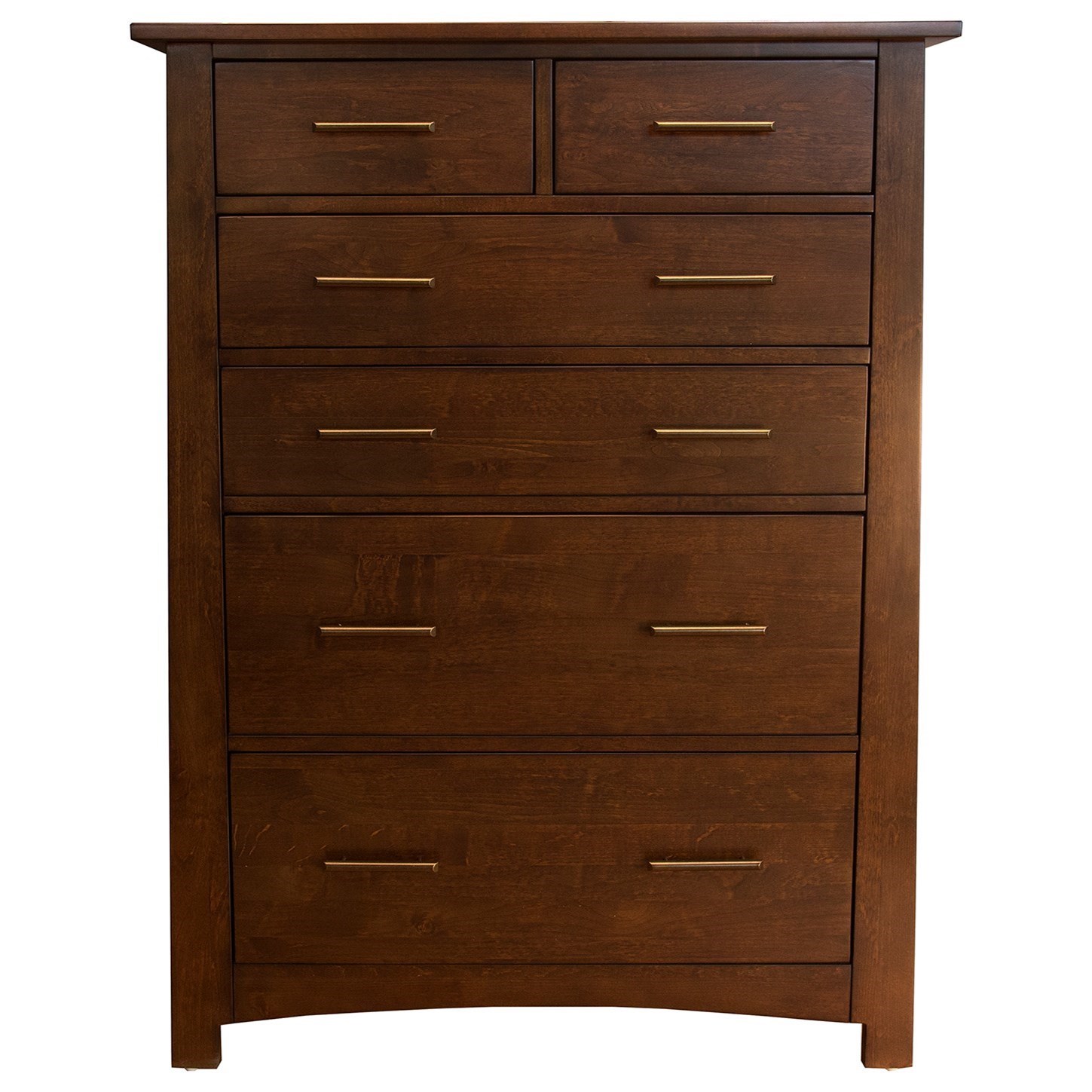 Aamerica Sodo Six Drawer Chest With Metal Bar Drawer Pulls