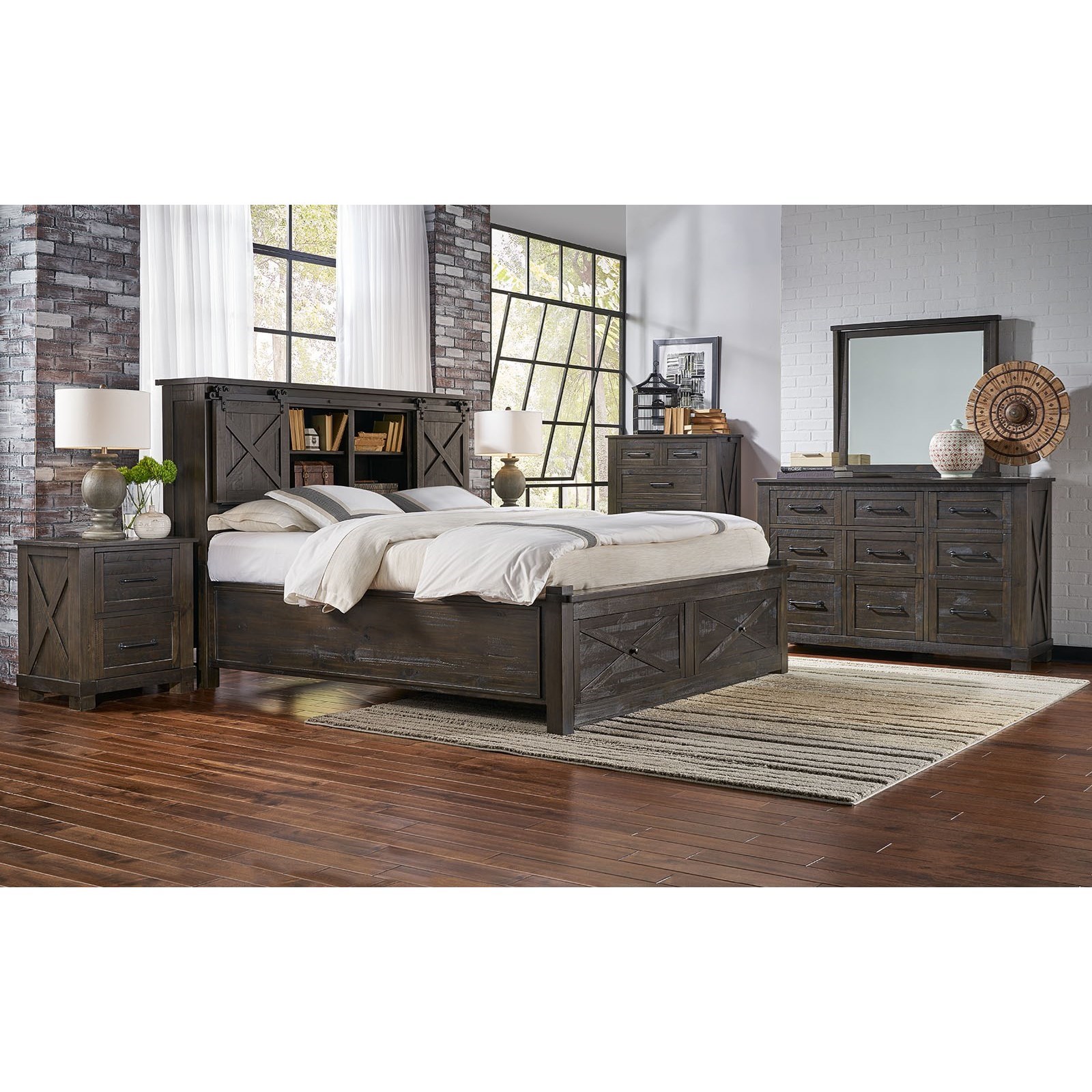 Aamerica Sun Valley King Storage Bed With Footboard Bench Zak S Home Panel Beds