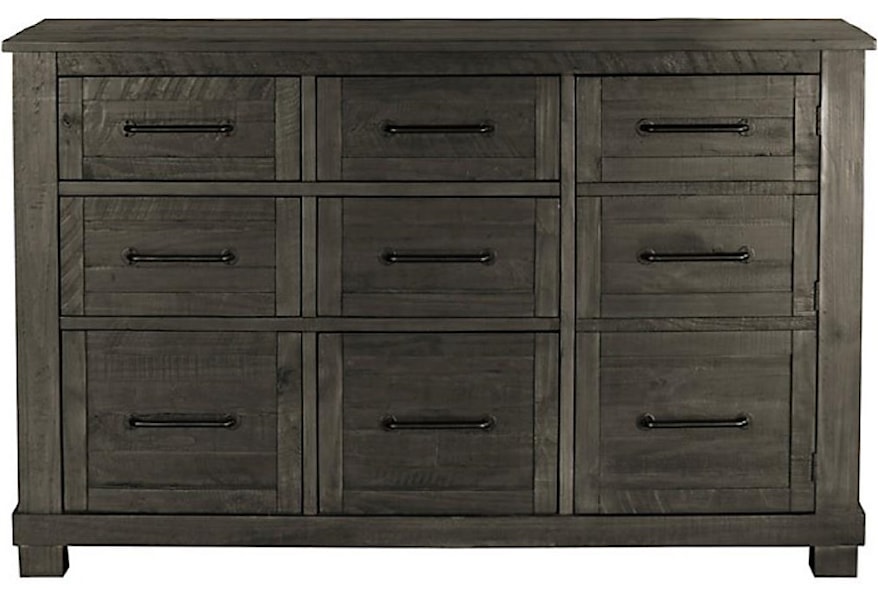 Sun Valley 9 Drawer Dresser With Felt Lined Top Drawers Ruby