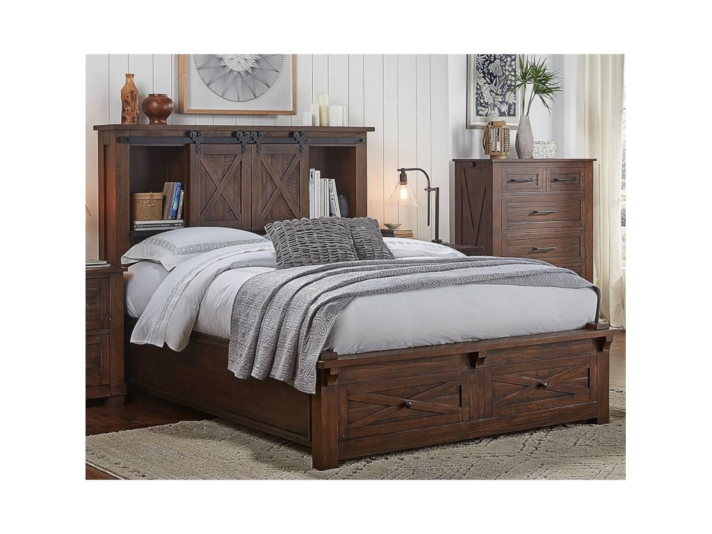 Aamerica Sun Valley Queen Bed With Footboard Bench And Drawers