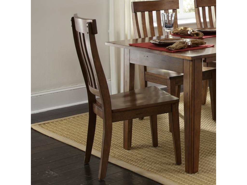 Aamerica Toluca Solid Wood Slat Back Side Chair Wilson S Furniture Aamerica Toluca Solid Wood Slat Back Side Chair