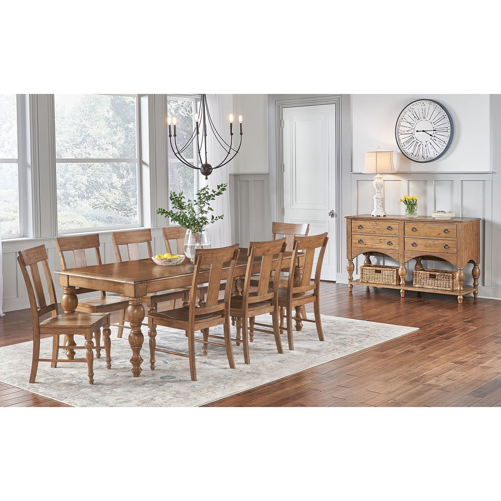 Aamerica Wellington Wel Lb 6 31 0 Traditional Dining Table With Leaf Coconis Furniture Mattress 1st Dining Tables