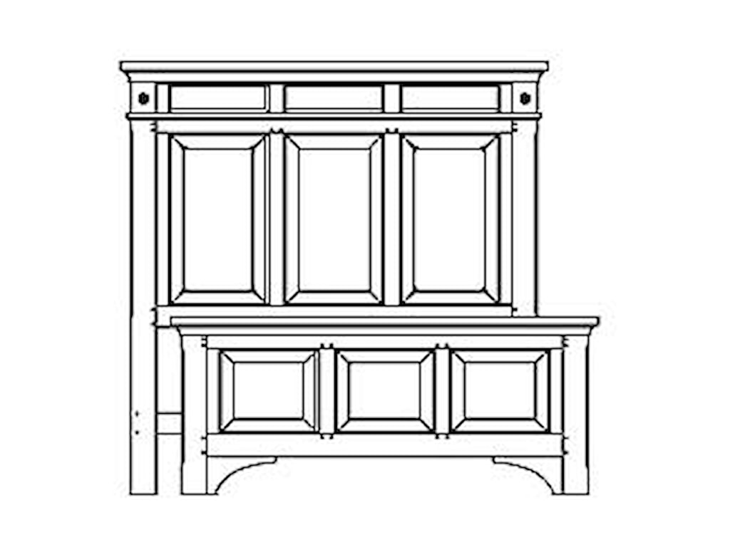 AAmerica KalispellQueen Wood Mantel Bed