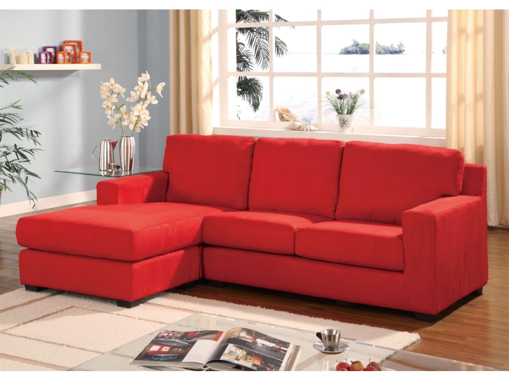 Sectionals Sectional Sofa With Left Arm Facing Chaise By Acme Furniture At Corner