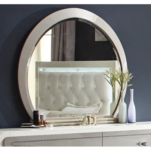 Acme Furniture Allendale 20194 Modern Oval Mirror Nassau