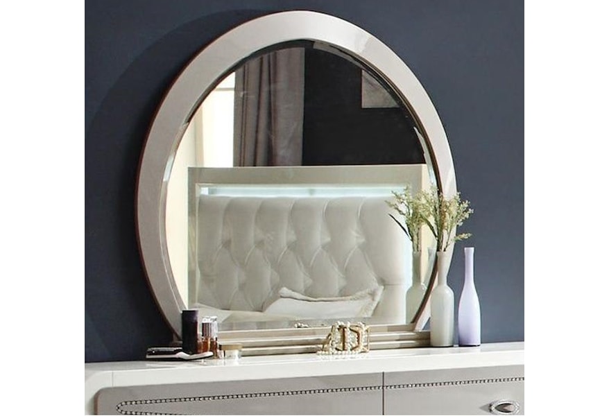 Acme Furniture Allendale 20194 Modern Oval Mirror Nassau