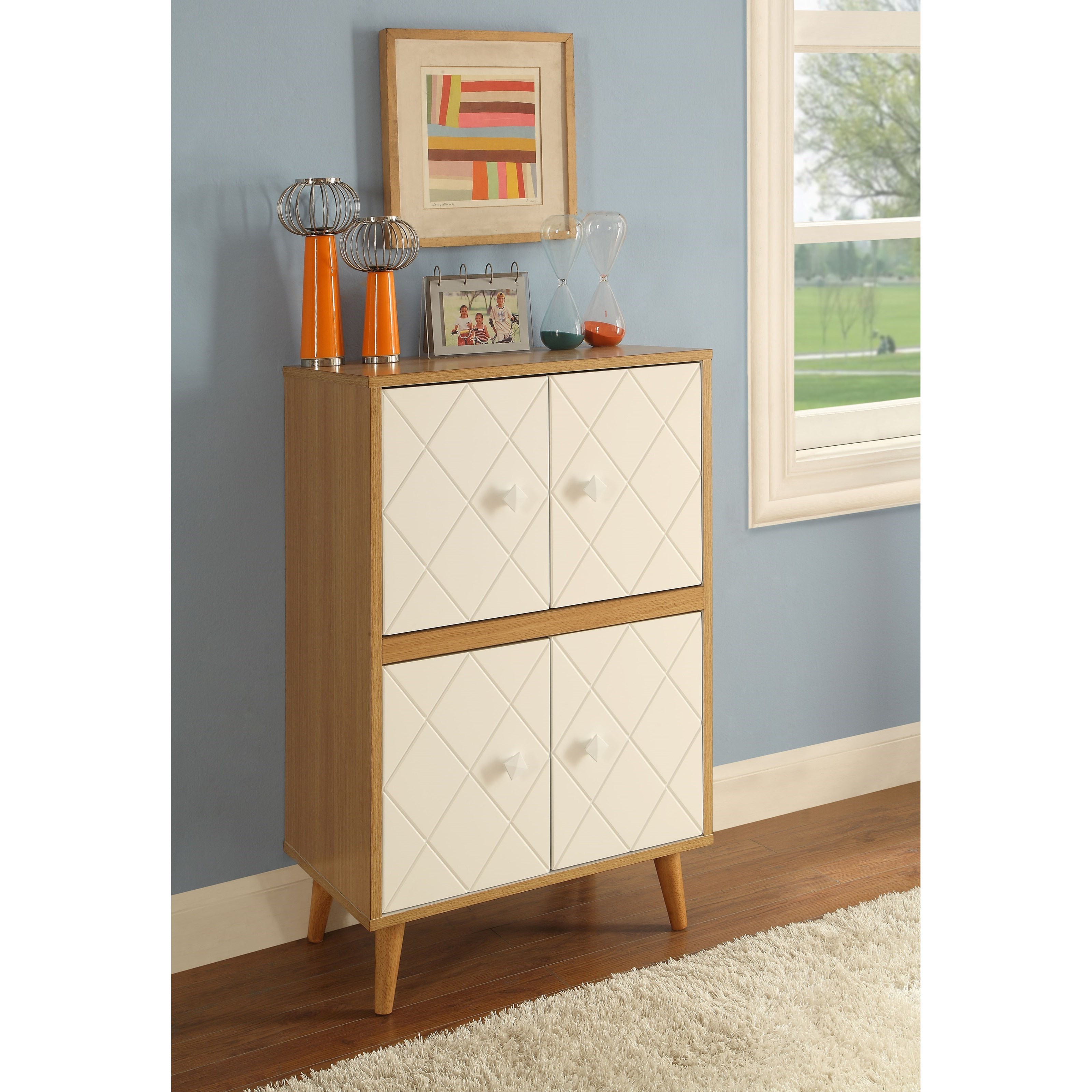 Acme Furniture Anita Mid Century Modern Accent Cabinet Rooms For Less Accent Chests