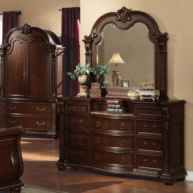 Acme Furniture Anondale Traditional Dresser Top Mirror Dream