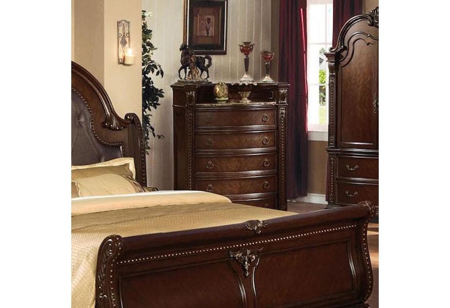 Acme Furniture Anondale 10316 Chest Of Drawers W Marble Top