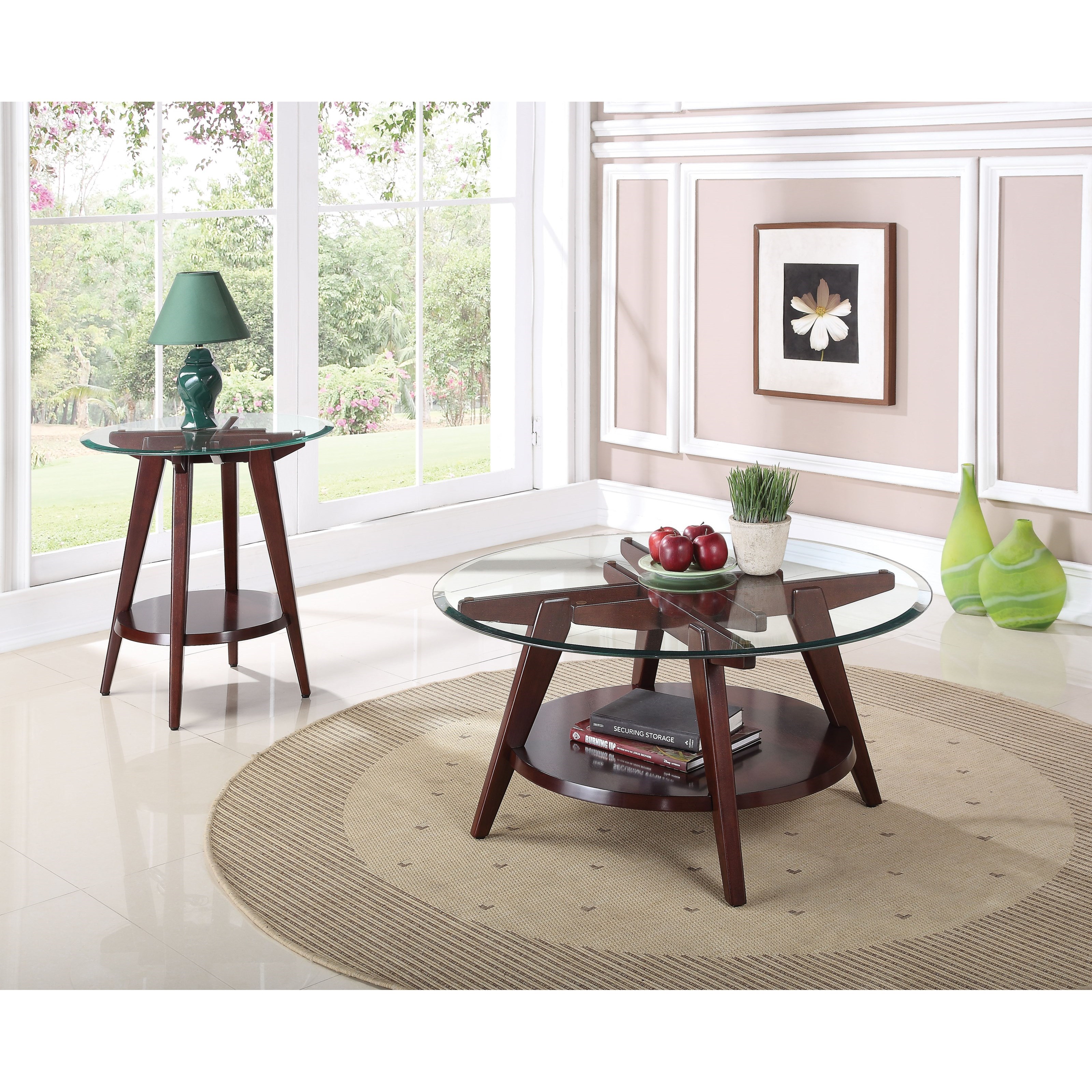 Acme Furniture Ardis Contemporary Round Coffee Table With Glass Top Dream Home Interiors Cocktail Coffee Tables