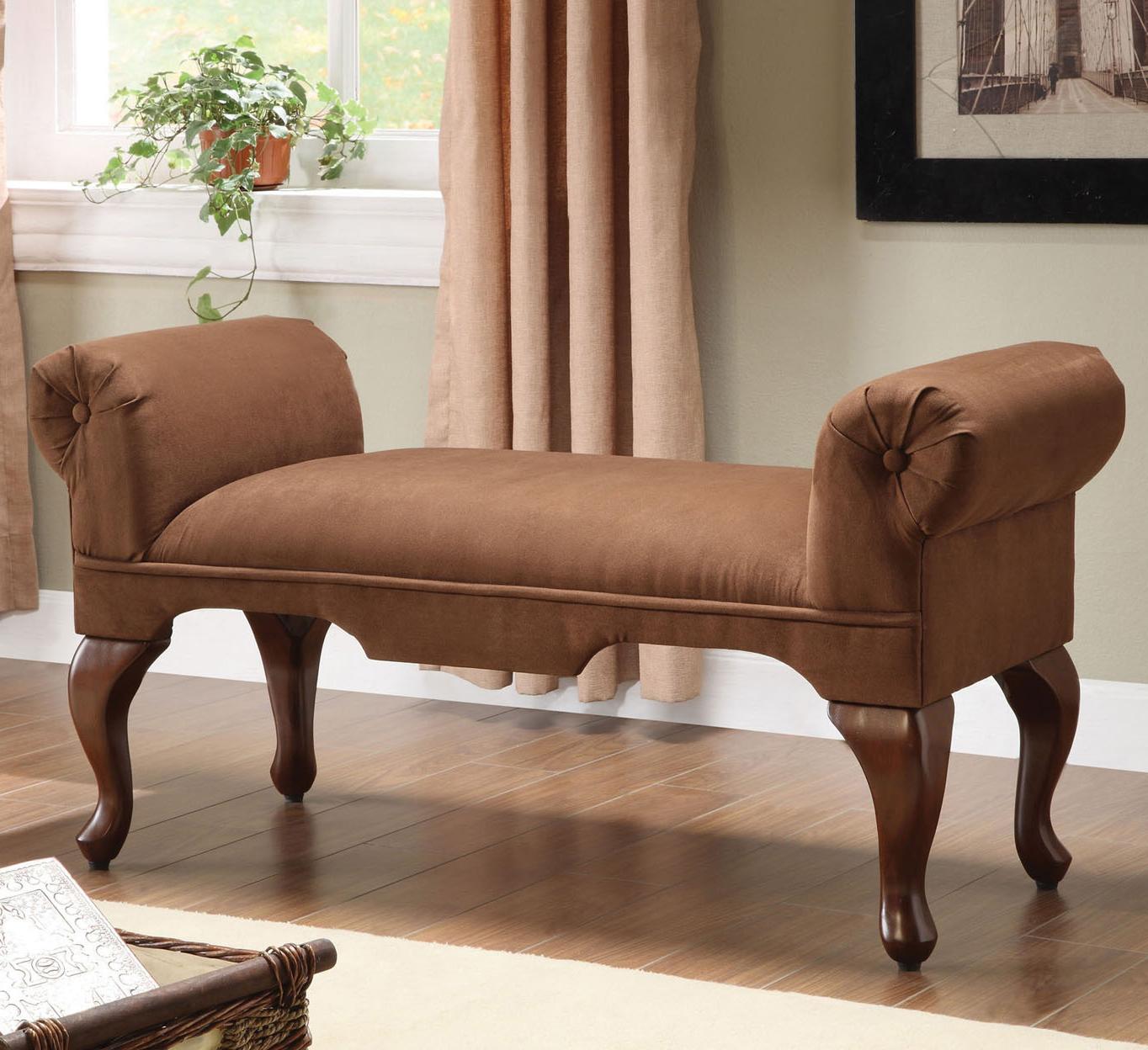 Acme Furniture Aston 05626 Traditional Rolled Arm Bench With