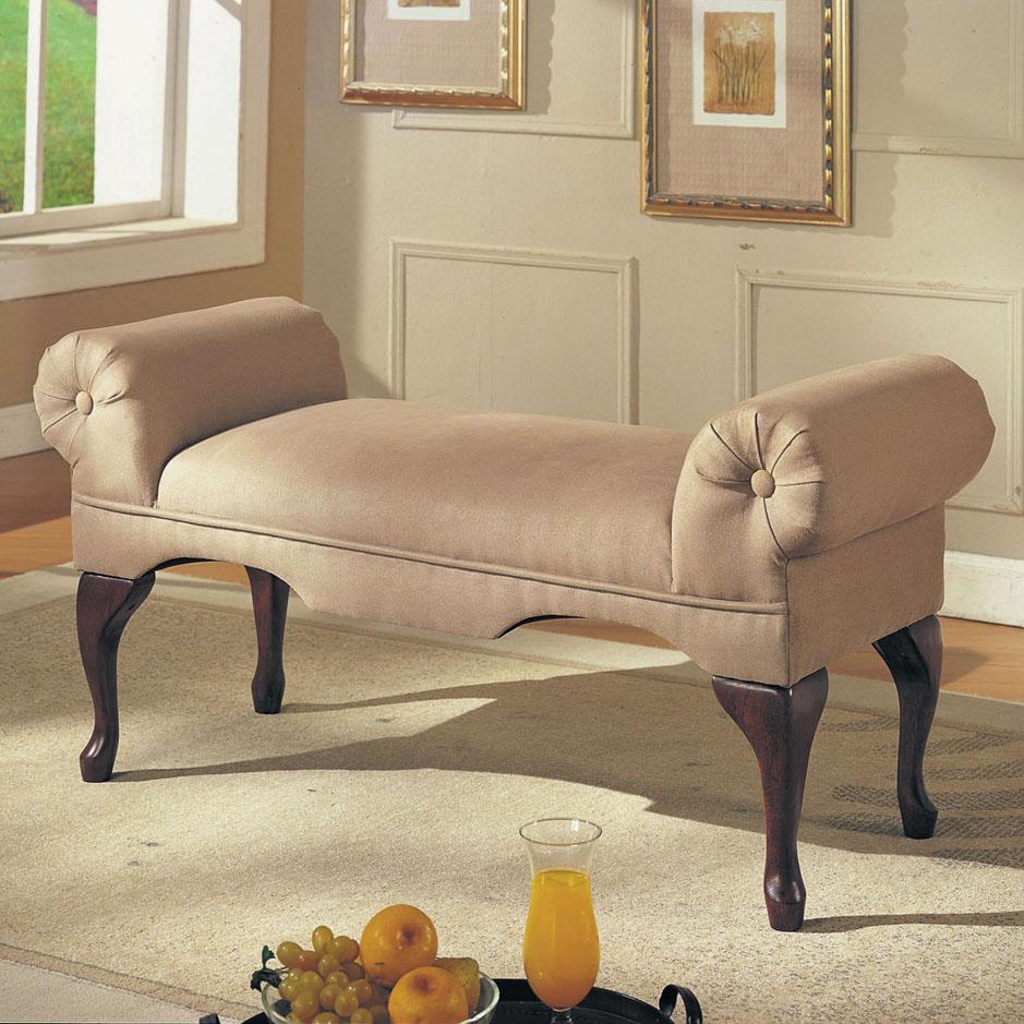 Acme Furniture Aston 05629 Traditional Rolled Arm Bench With