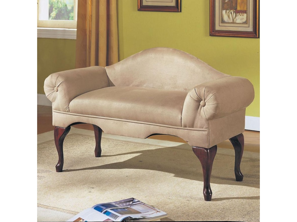 Acme Furniture Aston 05630 Traditional Rolled Arm Bench With Shapely Acme Furniture Astonrolled Arm Bench