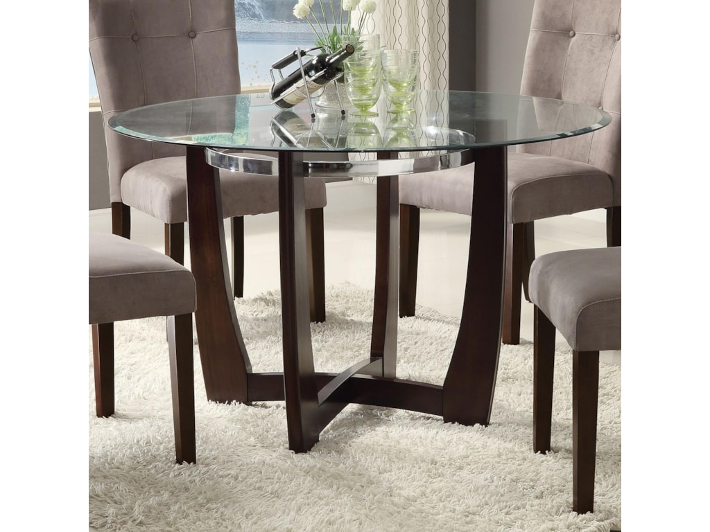 Acme Furniture Baldwin 48 Round Dining Table With Gl Top Acme Furniture Baldwin 48 Round Dining Table With Gl Top