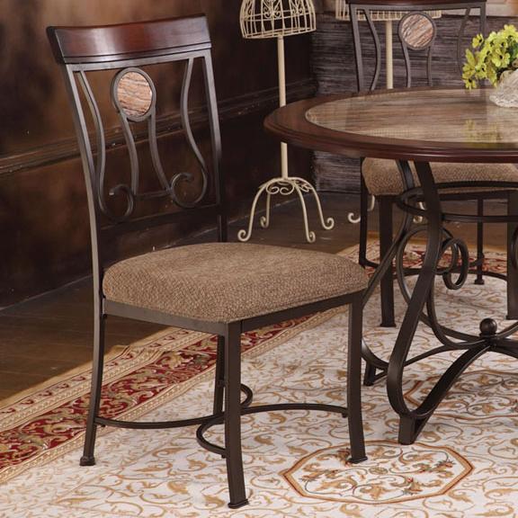 Acme Furniture Barrie 5 Piece Round Table Upholstered Chair Set