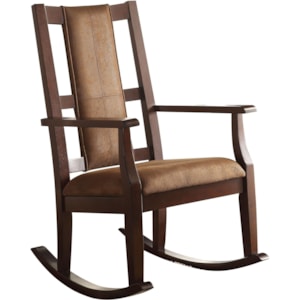 Acme Furniture Butsea Transitional Rocking Chair With Upholstered Seat And Back Rooms For Less Wood Rockers