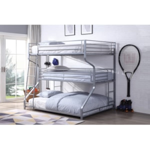 Acme Furniture Caius Ii 37790 Metal Triple Bunk Bed Twin Full Queen Del Sol Furniture Bunk Beds
