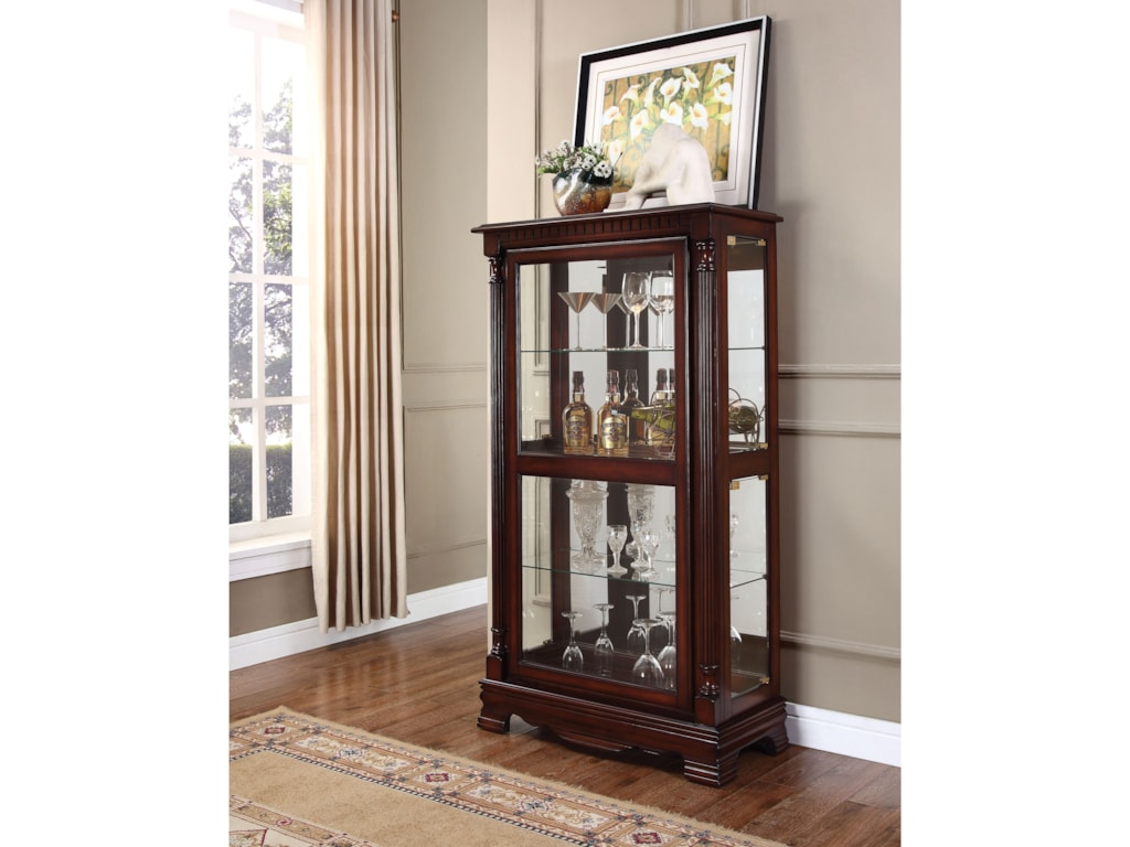 Acme Furniture Carrie Traditional Curio Cabinet With Tempered
