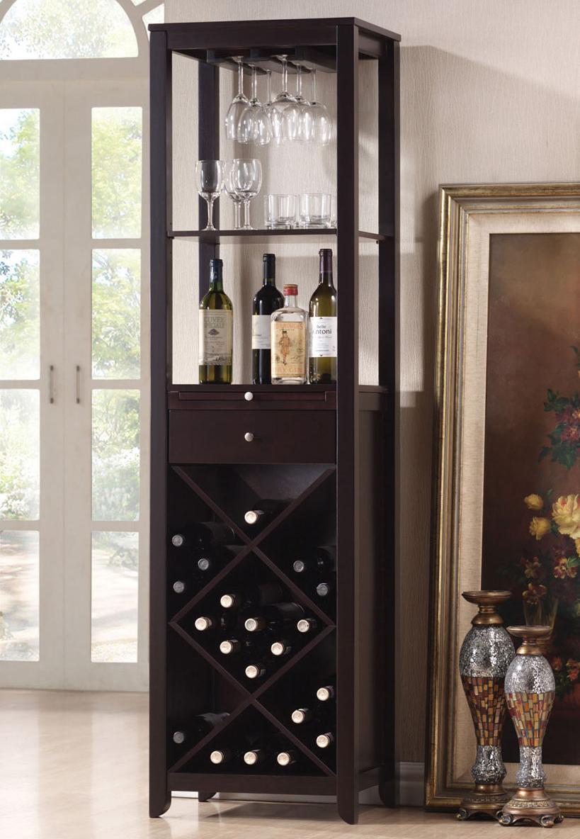 Acme Furniture Casey Wine Cabinet Tower With 2 Shelves Dream