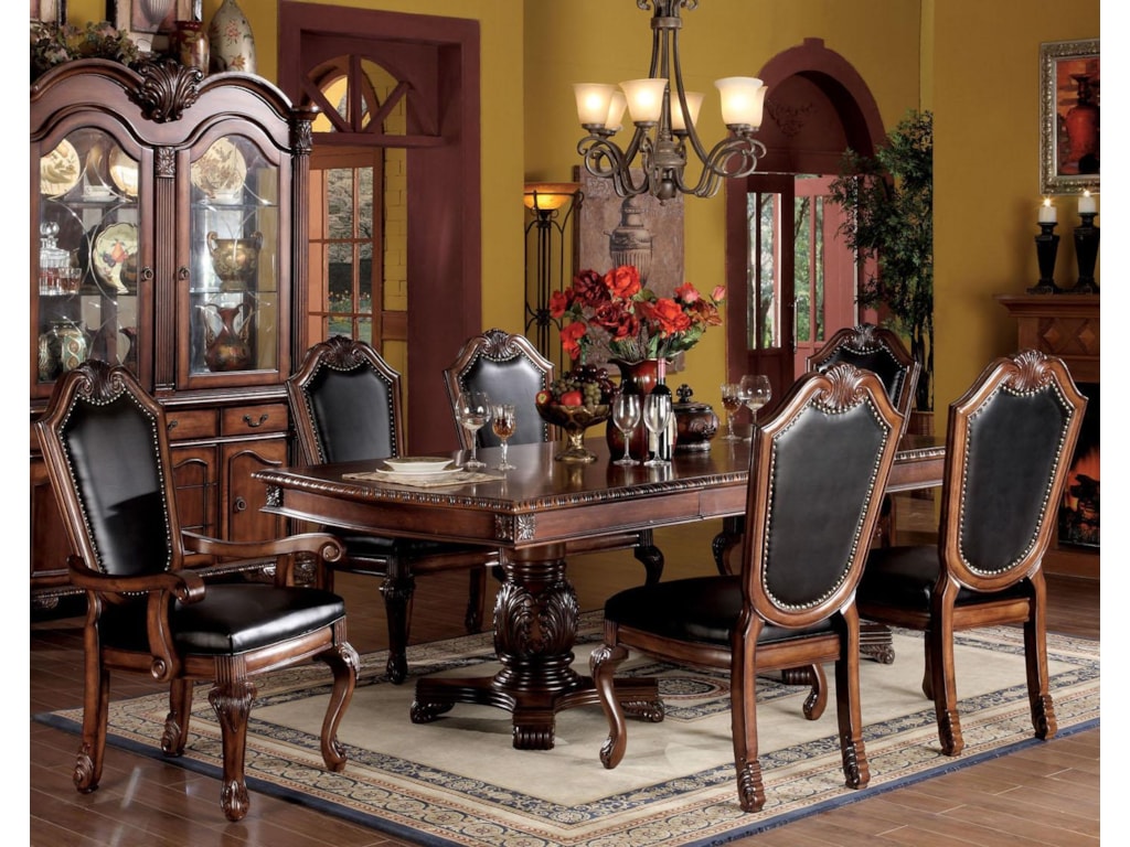 Acme Furniture Chateau De Ville 7 Piece Formal Dining Set With Acme Furniture Chateau De Ville 7 Piece Formal Dining Set With