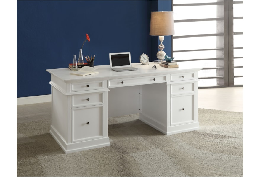 Acme Furniture Daiki White Finish Double Pedestal Executive Desk Rooms For Less Double Pedestal Desks Acme Furniture Daiki White Finish Double Pedestal Executive Desk Rooms For Less Double Pedestal Desks