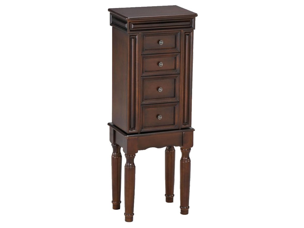 Depot Jewelry Armoire With Turned Legs By Acme Furniture At Rooms For Less