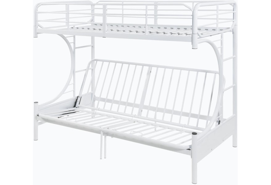 Acme Furniture Eclipse Kid S Twin Over Full Bunk Bed With Futon Option Dream Home Interiors Bunk Beds