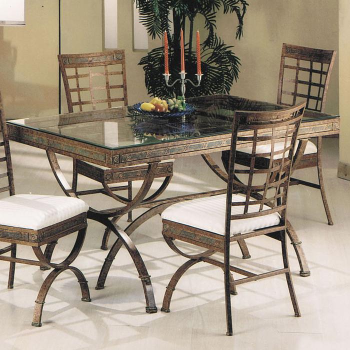 Acme Furniture Egyptian 08630 Rectangular Dining Table With Glass