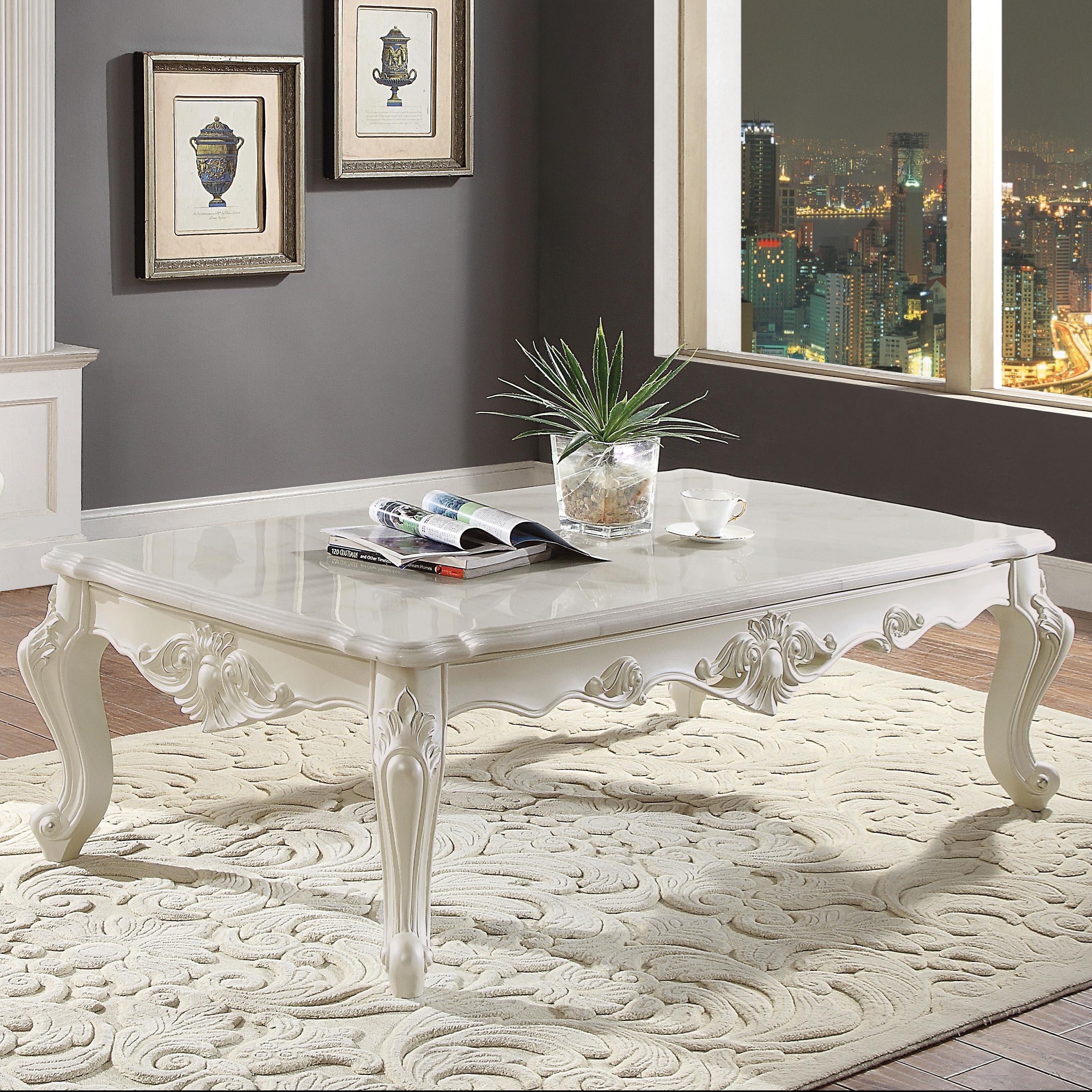 threshold steel gray traditional coffee table