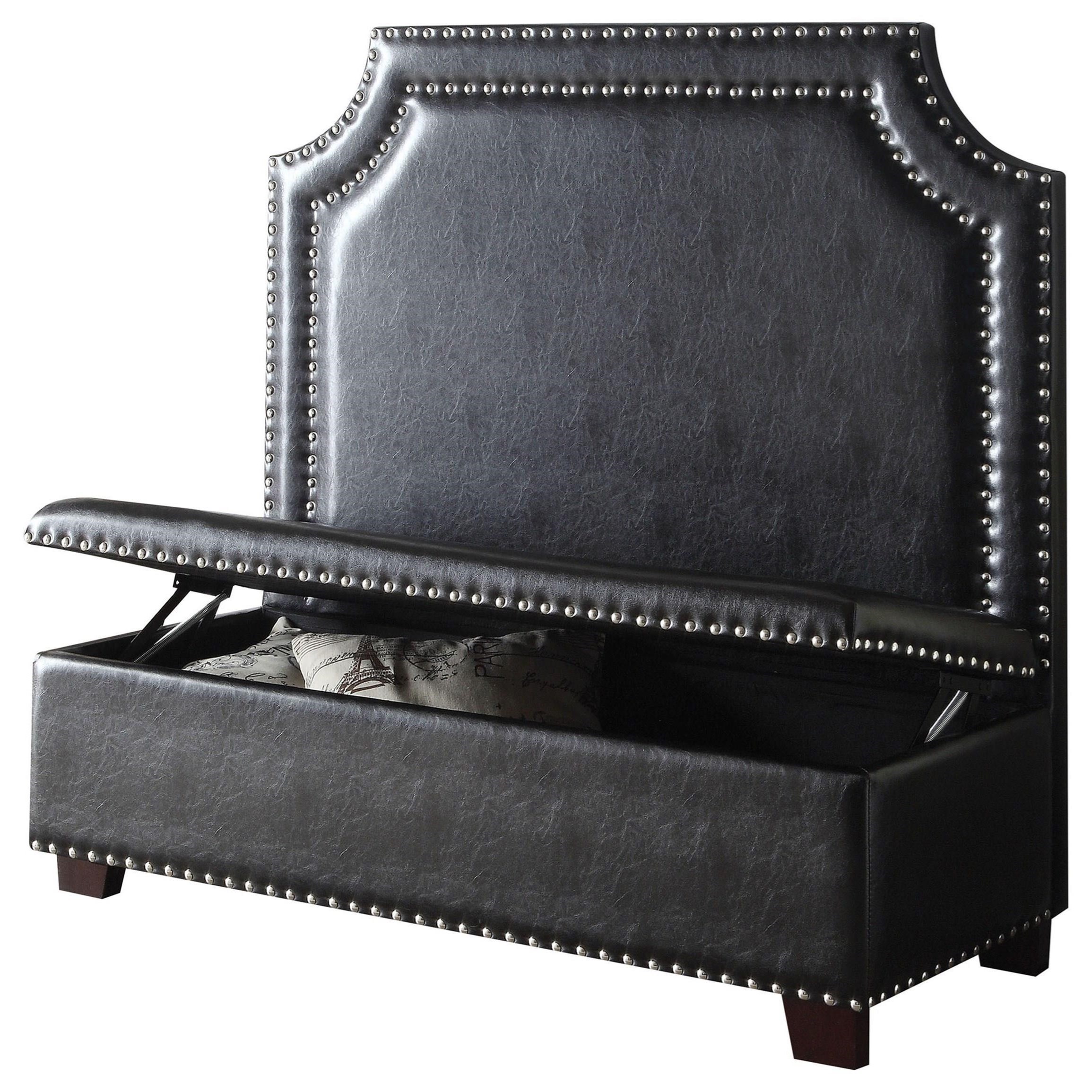 Acme Furniture Fadey 57260 Settee W Storage Corner Furniture