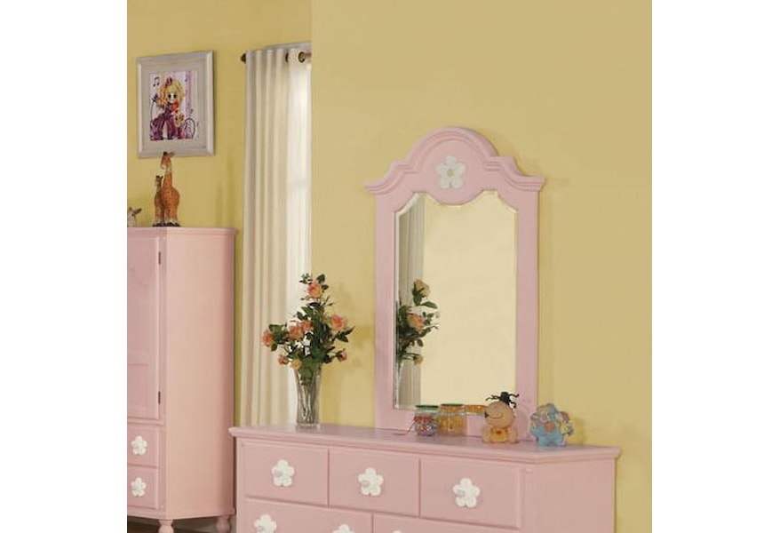 Acme Furniture Floresville 00740 Pink Dresser Top Mirror With