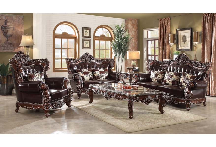 Acme Furniture Forsythia 53070 Ornately Carved Traditional