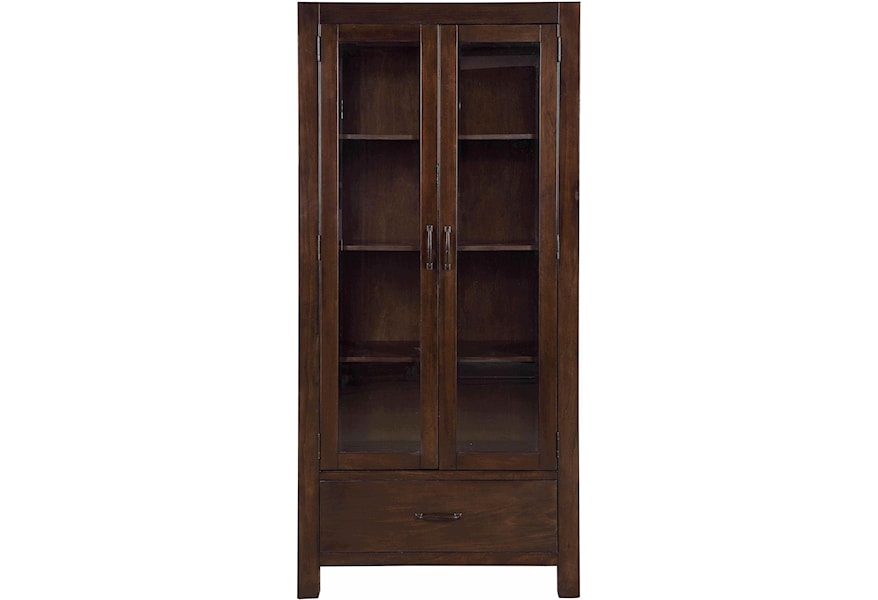 Acme Furniture Hadrius Transitional Curio Cabinet With Glass Doors