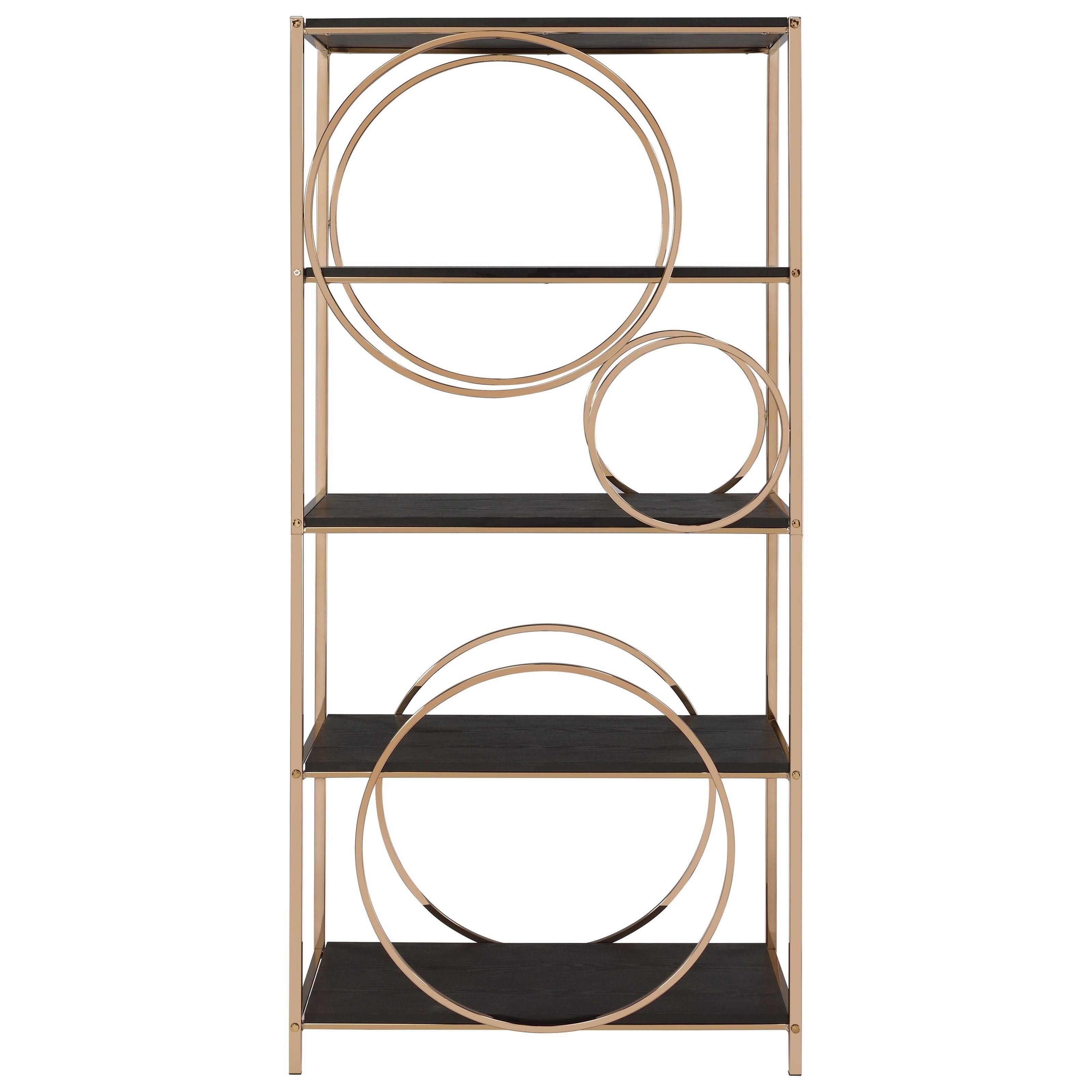 Acme Furniture Hudice Glam Metal And Wood Bookshelf A1 Furniture Mattress Open Bookcases | vintage metal decorative floating wall shelf, triangular moroccan red & gold 13. hudice bookshelf