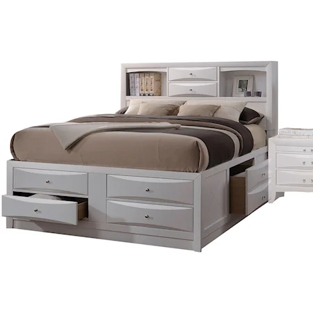 Acme Furniture Louis Philippe III 24390Q_KIT Queen Captain's Bed with  Headboard and Footboard Storage, A1 Furniture & Mattress