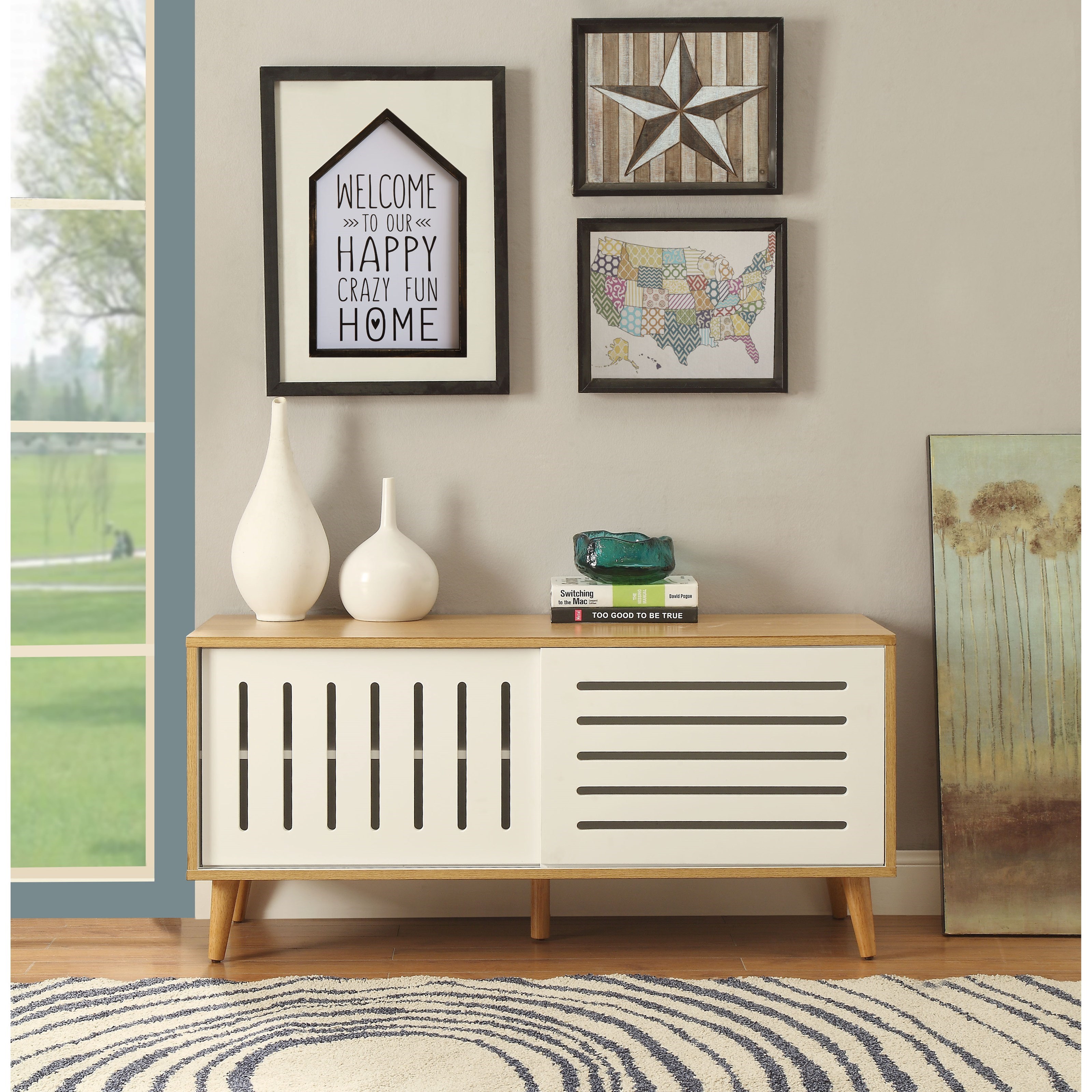 Acme Furniture Kollia 90167 Mid Century Modern Console Table With Tapered Legs Corner Furniture Sofa Tables Consoles