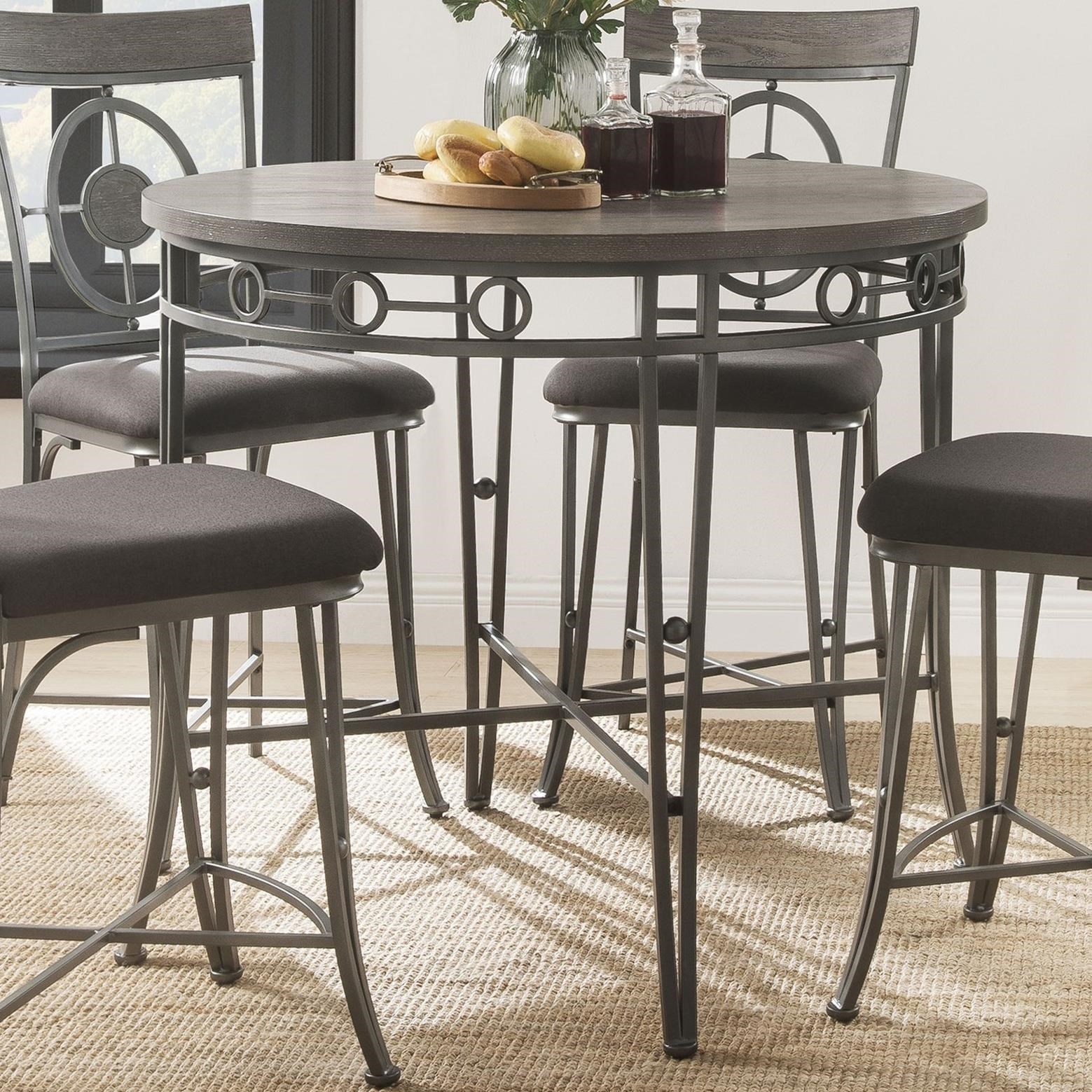 Acme Furniture Landis Round Counter Height Dining Table with Metal 