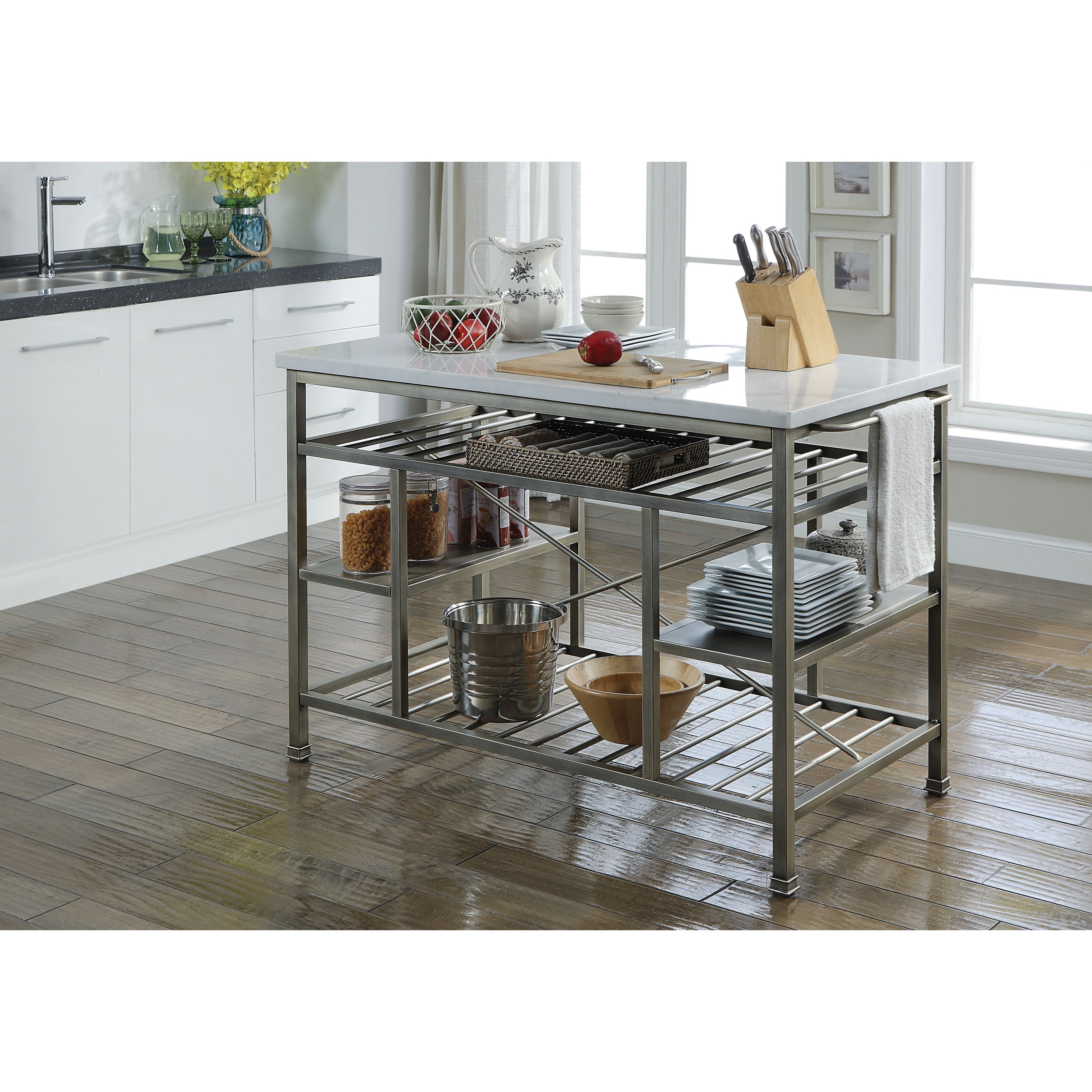 Acme Furniture Lanzo 98402 Counter Height Kitchen Island Corner